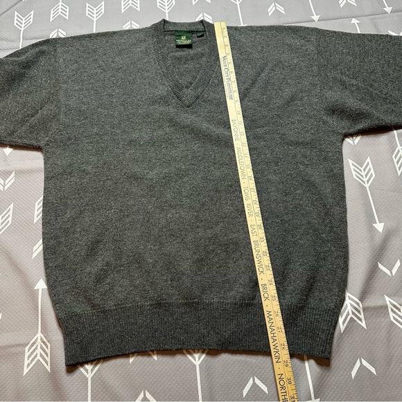 Nordstrom Men's Sweater Sz L 100% Lambswool Crew Neck Pull On Gray - Picture 5 of 7